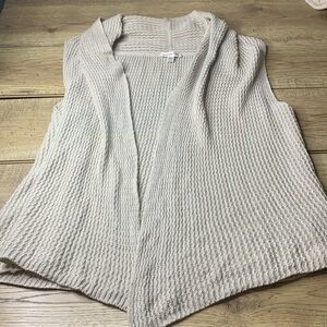 Women’s Coldwater Creek Open Front Sleeveless Crochet Cardigan Size 1XL